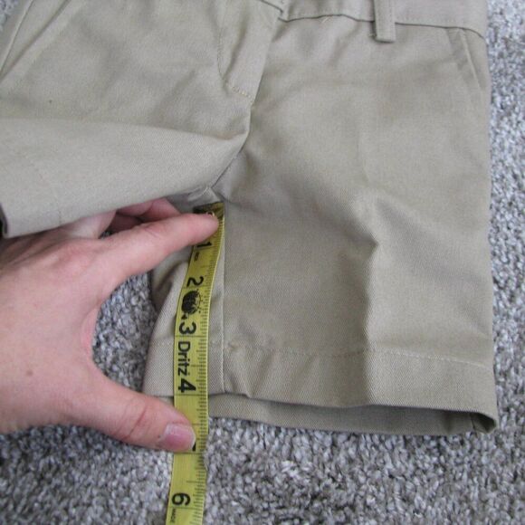 NWT Dennis uniform Irvington khaki shorts Girls 4 slim - Picture 10 of 12